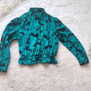 Green and Black Vintage top